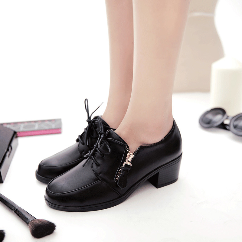 裂帛鸟2017新款单鞋女春秋季英伦风休闲女鞋