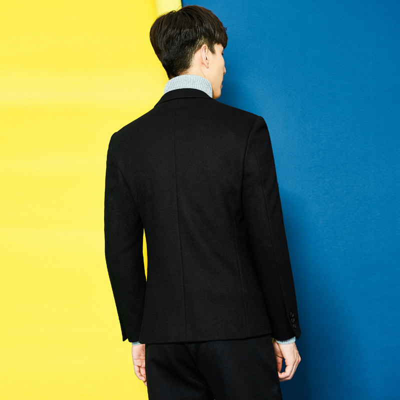柒牌西服外套2017秋季新款男士商务休闲修身西装外套男装单西