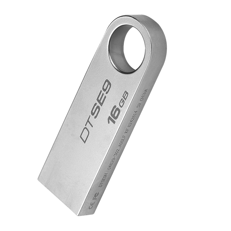 【正品包邮】kingston 金士顿 dtse9 16gb u盘 银色 可个性化定制logo