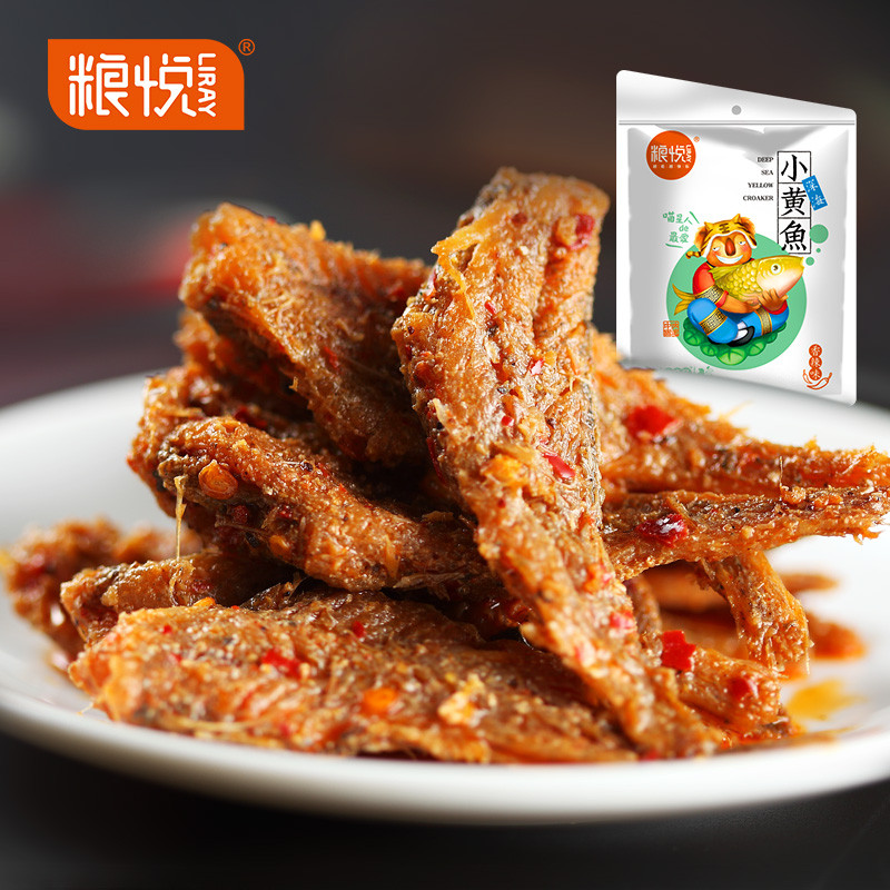 【香酥味】粮悦大吃兄手撕香酥香酥小黄鱼108g即食鱼干带鱼干零食