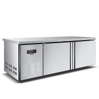 0米商用厨房操作台冰柜 不锈钢直冷卧式冷柜冰箱冷冻冷藏保鲜工作台