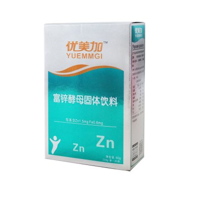 优美加 富锌酵母固体饮料 每条含锌1.5mg 含铁0.