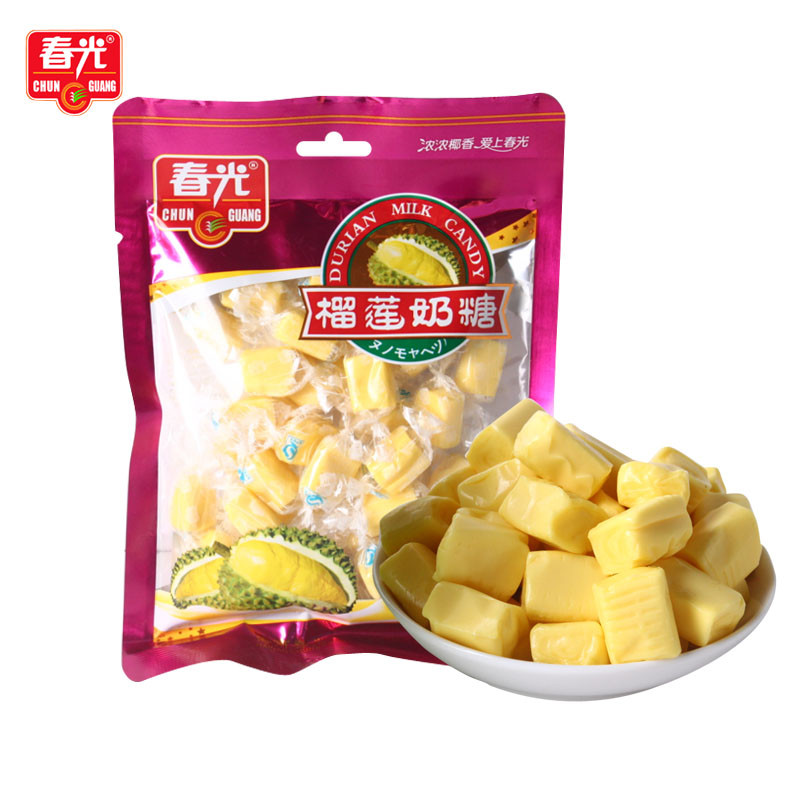 超级新品 春光榴莲糖160g袋装零食糖果海南特产榴莲果味奶糖