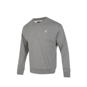 Nike Loop-Back Fleece 纯色Logo合身圆领卫衣 男款 灰色 FQ1865-091