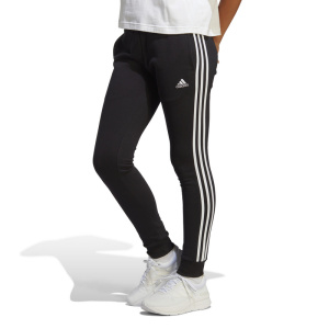 adidas Logo印花侧面三条纹运动裤 女款 黑色 IC8770