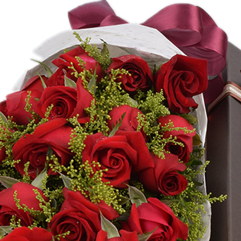 花袭人 鲜花速递 33朵红玫瑰花束 情人节送花 送女友送恋人玫瑰鲜花