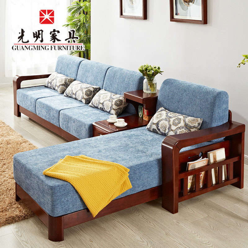 光明家具 现代中式 沙发组合 纯实木沙发 水曲柳