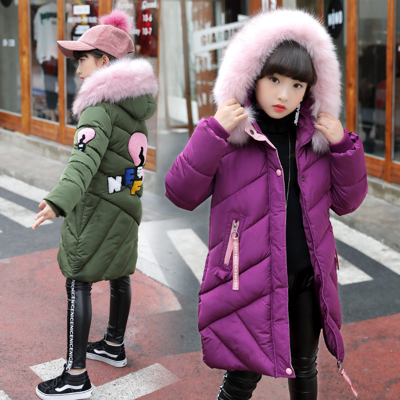 布奇酷童装 冬装女童棉衣中长款加厚女童外套