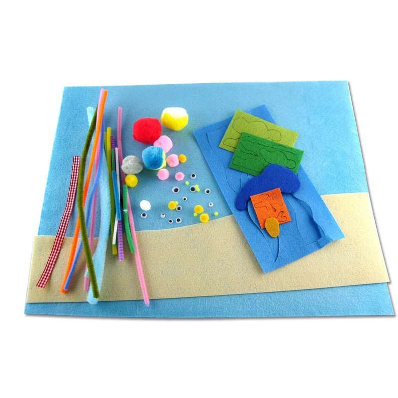 益智diy海洋玩具拼图 挂画 儿童手工材料包幼儿园粘贴