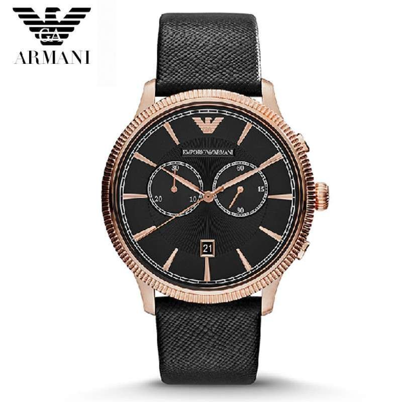 armani 阿玛尼 玫瑰金 时尚男士石英表 ar1792 ar1793