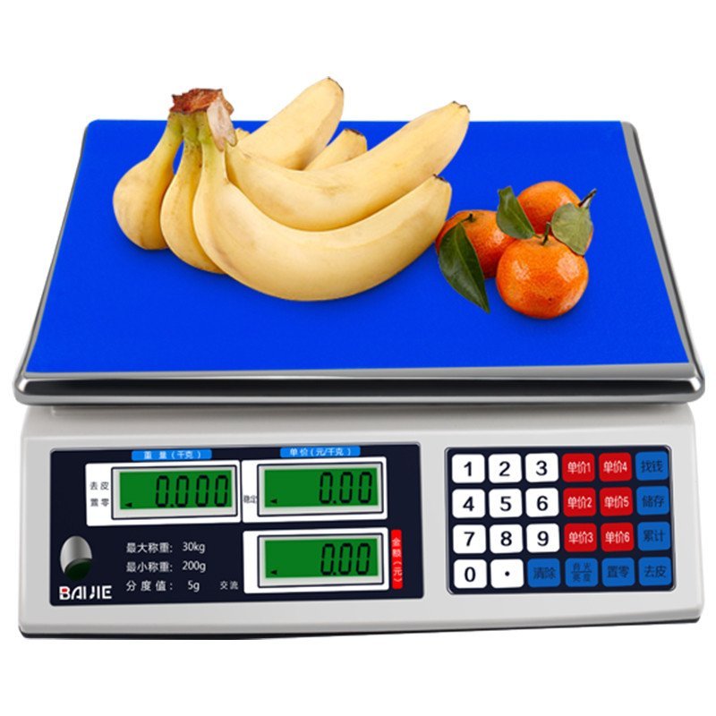拜杰 厨房秤电子秤菜市场专用秤食物称蔬菜水果称 计重称 计价秤 商用
