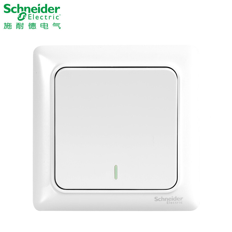 施耐德电气(schneider electric 一位单开单联单控 墙壁电源开关插座