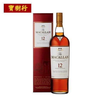 原装正品 进口洋酒 macallan 麦卡伦单一麦芽威士忌 麦卡伦12年700ml