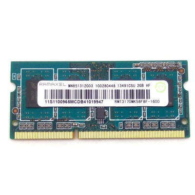 联想 hp 记忆科技(Ramaxel)2G DDR3 1600笔记本内存条PC3-12800S