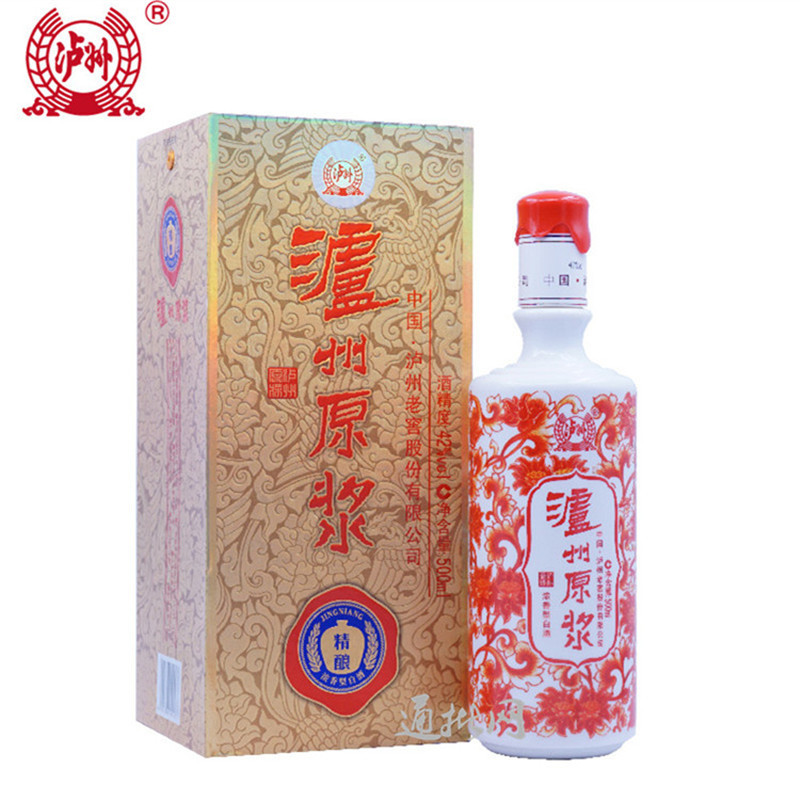 泸州luzhou 原浆 精酿 浓香型白酒 42度 500ml*6瓶 整箱装