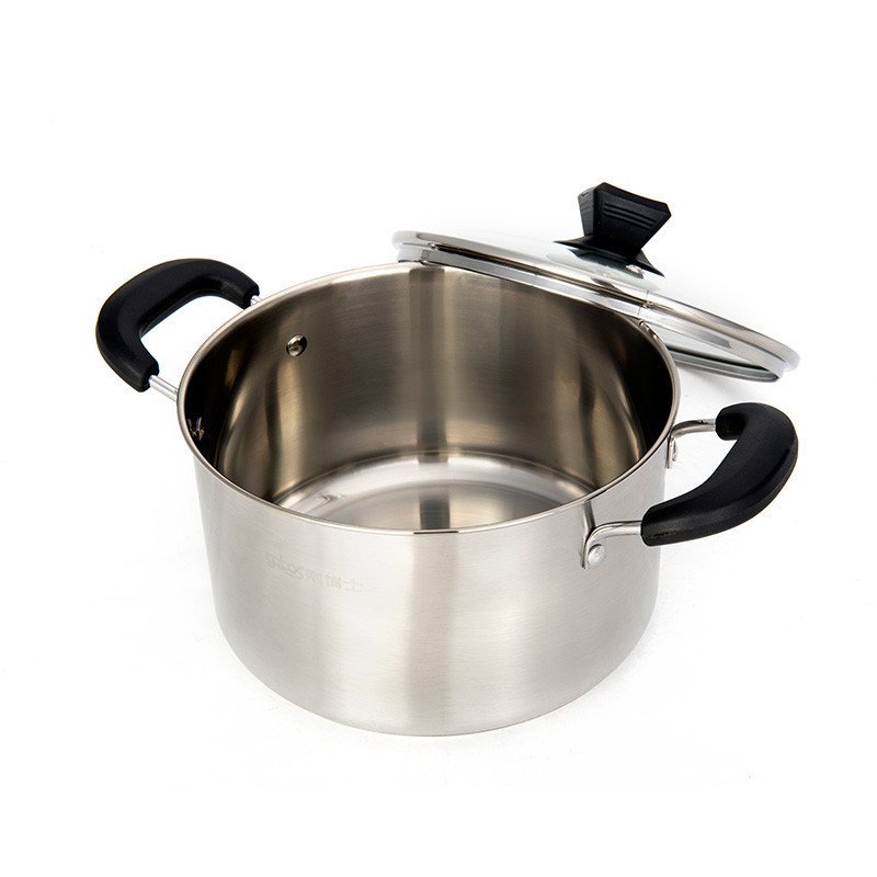 刚博士 304不锈钢汤锅 食品级材质 带盖子 厨房锅具 22cm经典汤锅