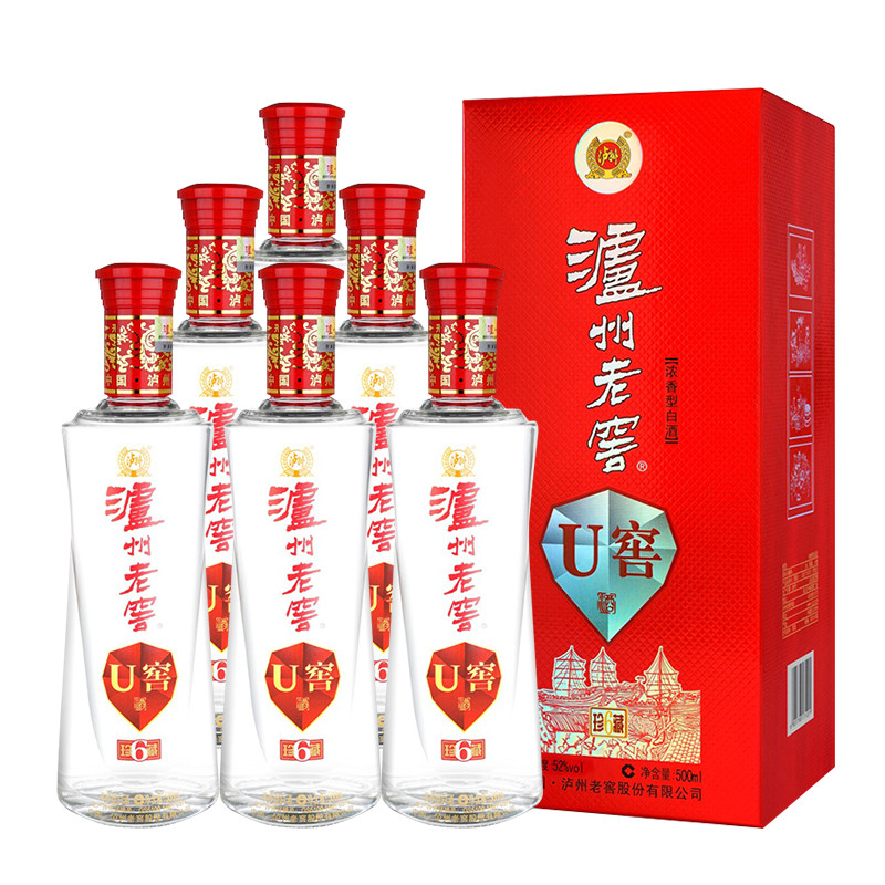 泸州老窖u窖珍藏6酒52度500ml*6