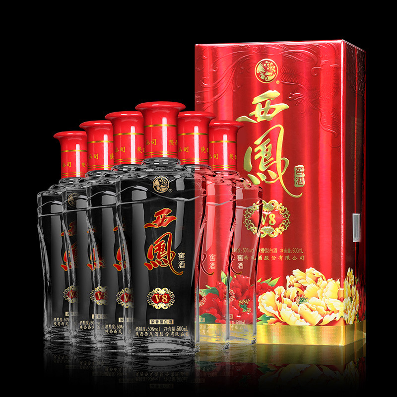 西凤酒50度窖酒v8浓香型白酒整箱