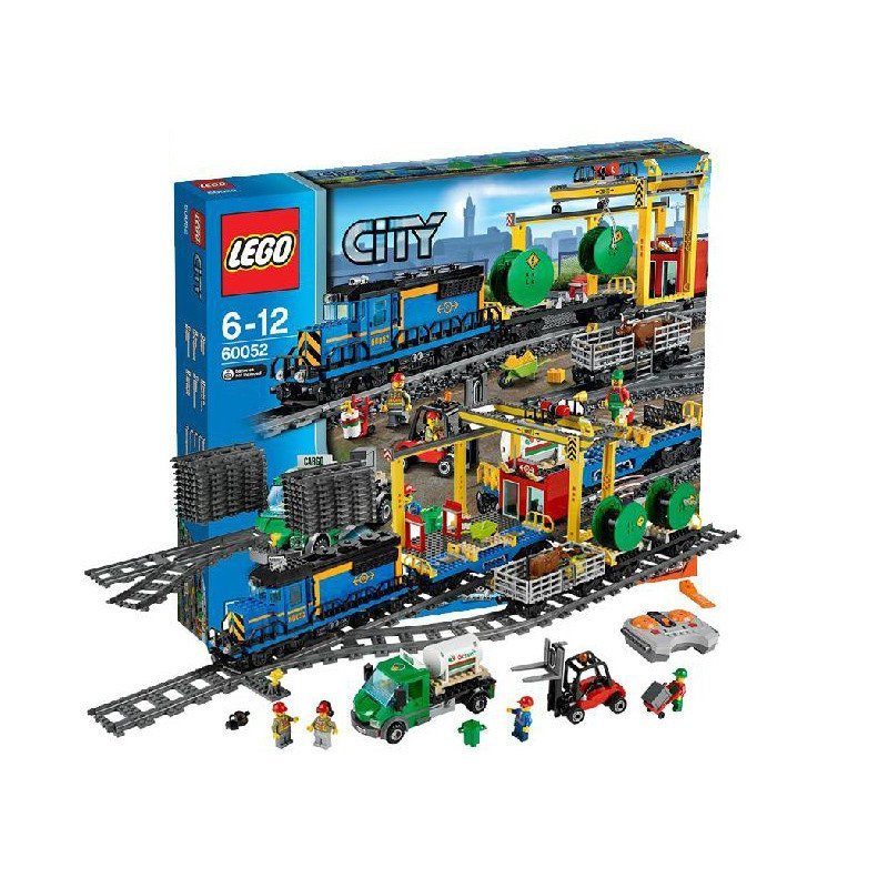乐高积木拼装玩具LEGO城市系列货运列车600