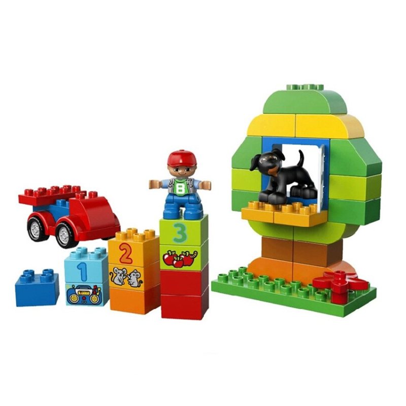 乐高lego拼插积木得宝系列多合一趣味桶10572益智玩具2岁