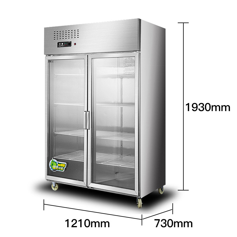 迈玮 双门冰箱 商用双门冰箱 厨房双门冰柜 餐厅双门冷柜操作台立式