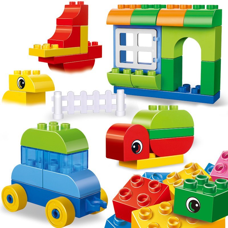 群隆拼装积木儿童益智玩具3岁以下积木 宝宝塑