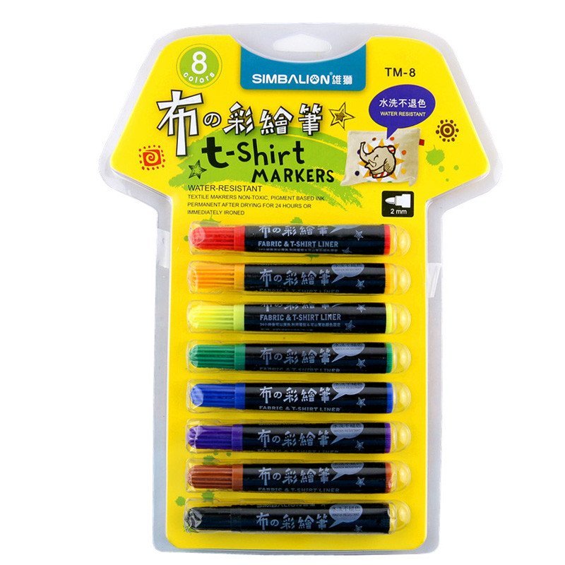 台湾雄狮TM-8布绘笔彩绘笔 布料修色笔 儿童手