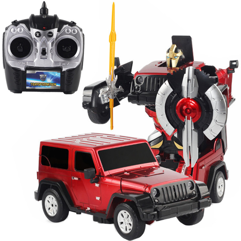 汗血宝马 变形金刚机器人儿童玩具 智能遥控车