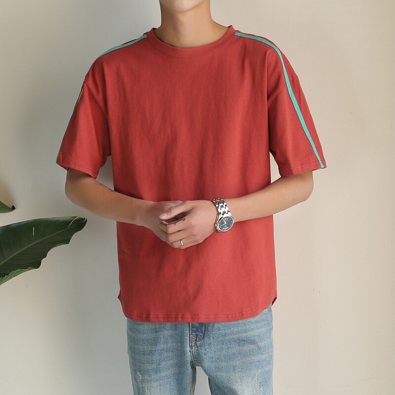 UYUK夏季男士短袖T恤韩版修身上衣男装青年