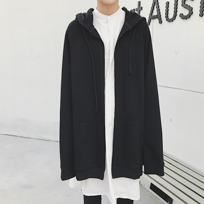 UYUK 2017春季欧美高街个性卫衣超长袖子毛