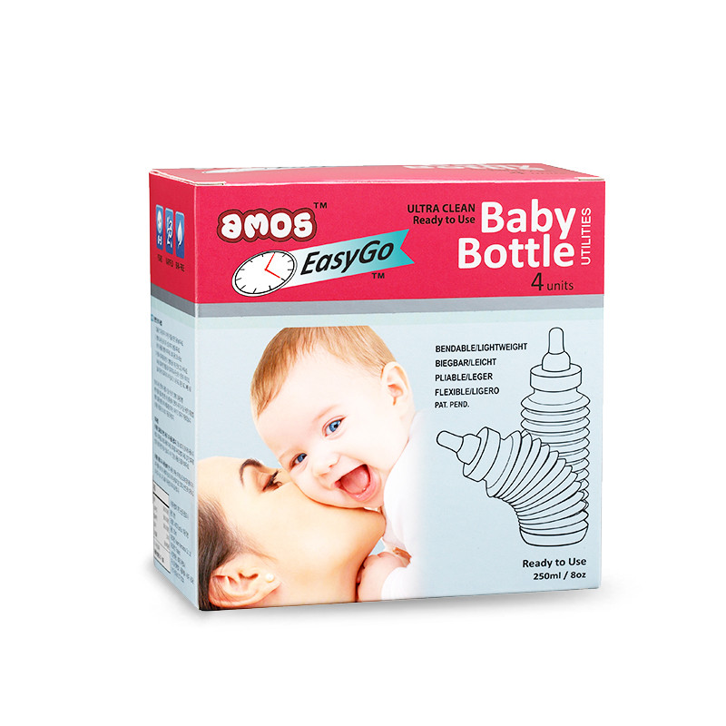 瑞士AMOS超洁净即用型一次性奶瓶250ml-4个