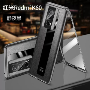 安美宝 红米k60手机壳小米k60pro素皮秒变保时捷redmik6o透明玻璃前后全包por镜头膜外壳防摔带卡扣保护套