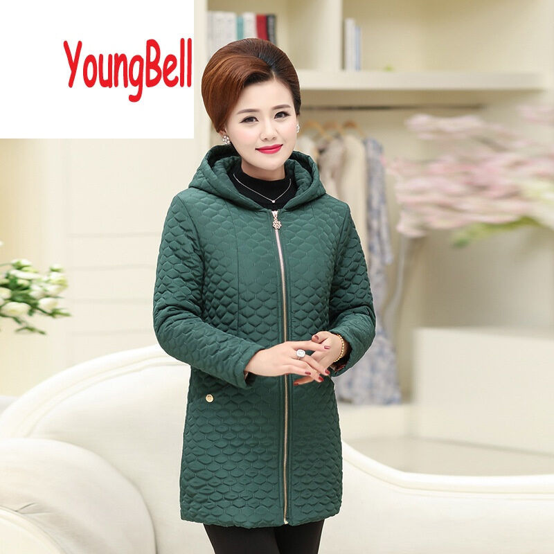 余果贝尔中老年女冬装中年中年加厚保暖棉衣棉