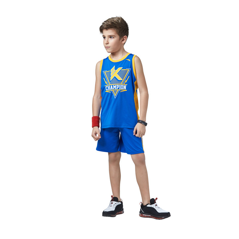 安踏童装儿童篮球服2017夏款中大童运动服男
