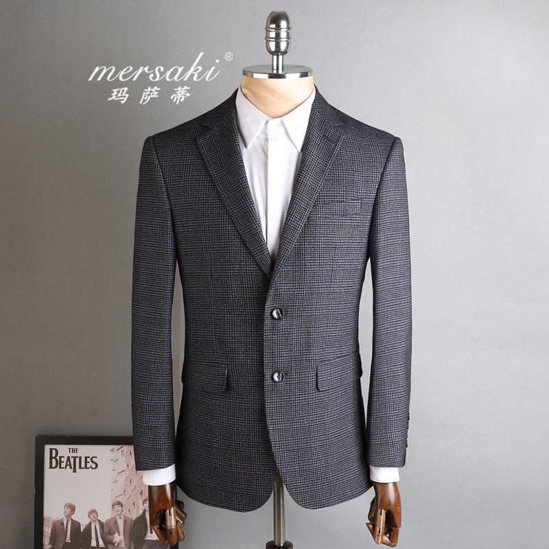 玛萨蒂品牌男装中青年男士商务休闲西装外套