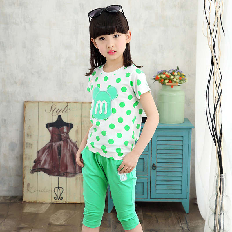 女童童装夏装2017新款儿童衣服两件套夏季运
