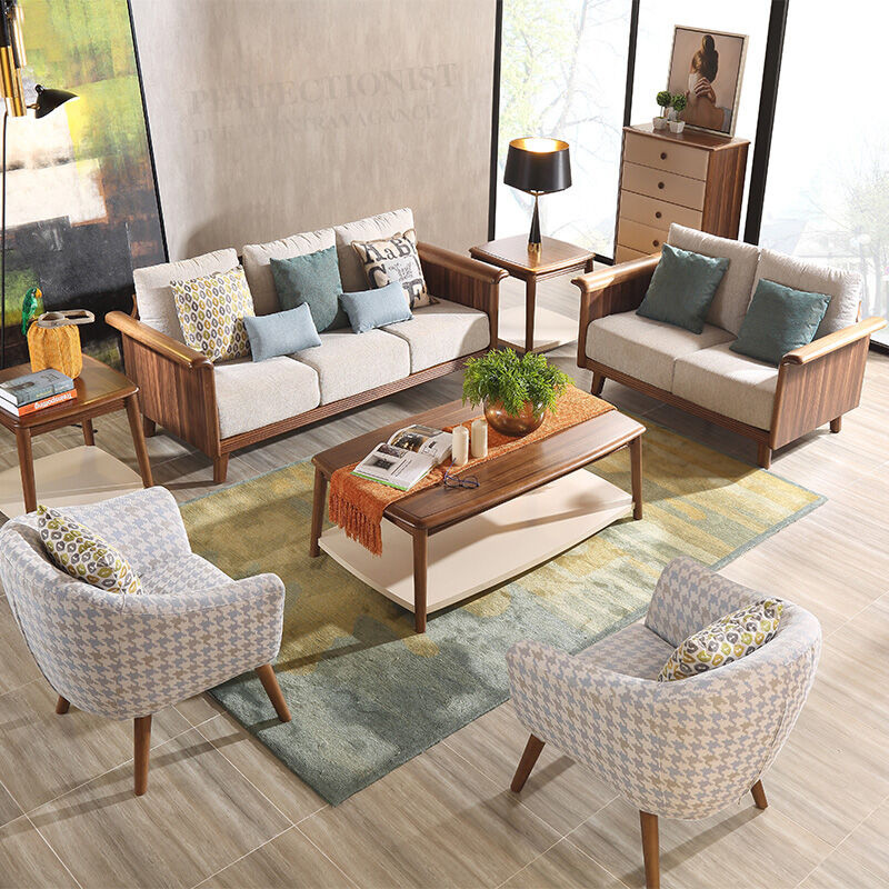 a家家具客厅沙发布艺沙发可拆洗小户型北欧宜家客厅组合