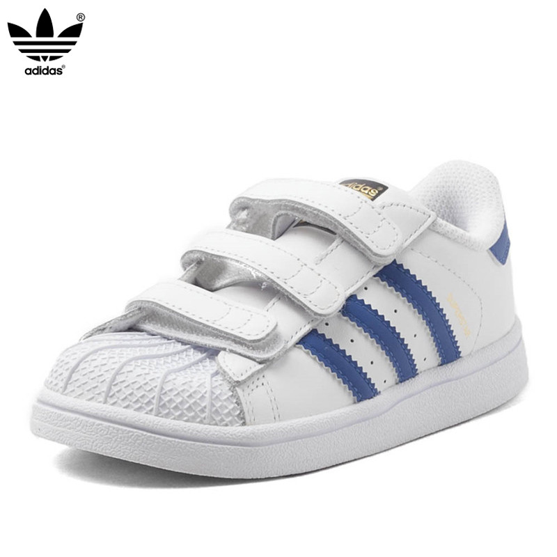 阿迪达斯adidas童鞋男童三叶草系列休闲鞋婴幼童魔术贴板鞋儿童运动鞋