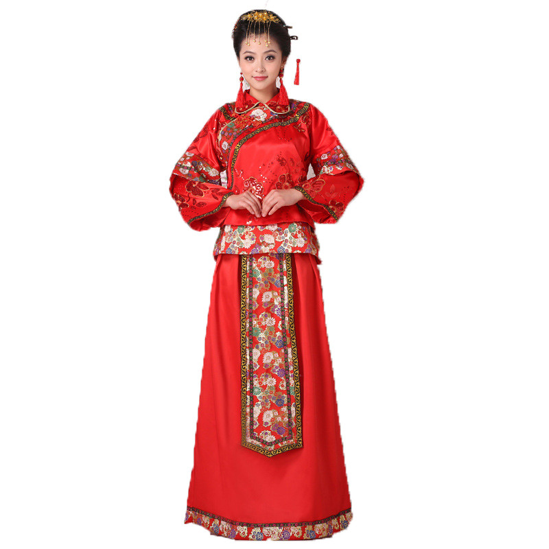 民国初期 中式结婚礼服 新娘服装 孕妇可穿 奕坤