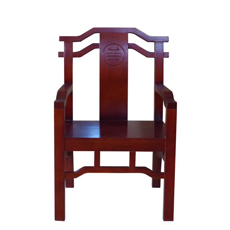 新中式实木圈椅太师椅皇宫椅宫廷椅仿古红木椅子卷书椅特价包邮 枣
