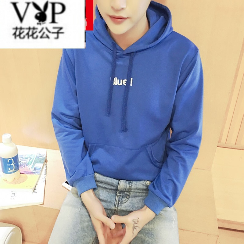花花公子贵宾青少年长袖男卫衣韩版男士连帽潮