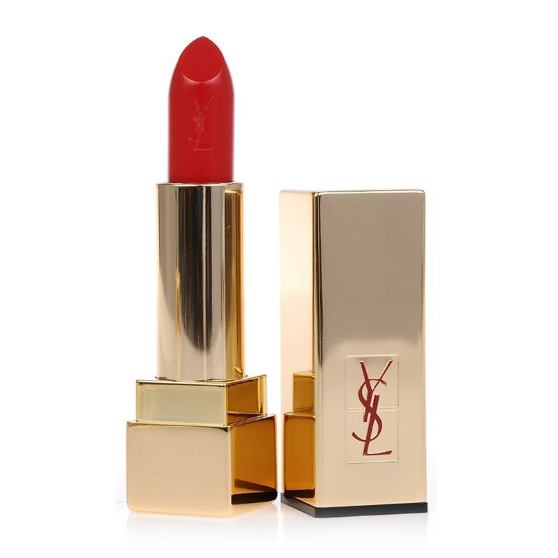 圣罗兰(ysl)女士口红 迷魅方管唇膏 滋润保湿持久不脱色 1号正红色