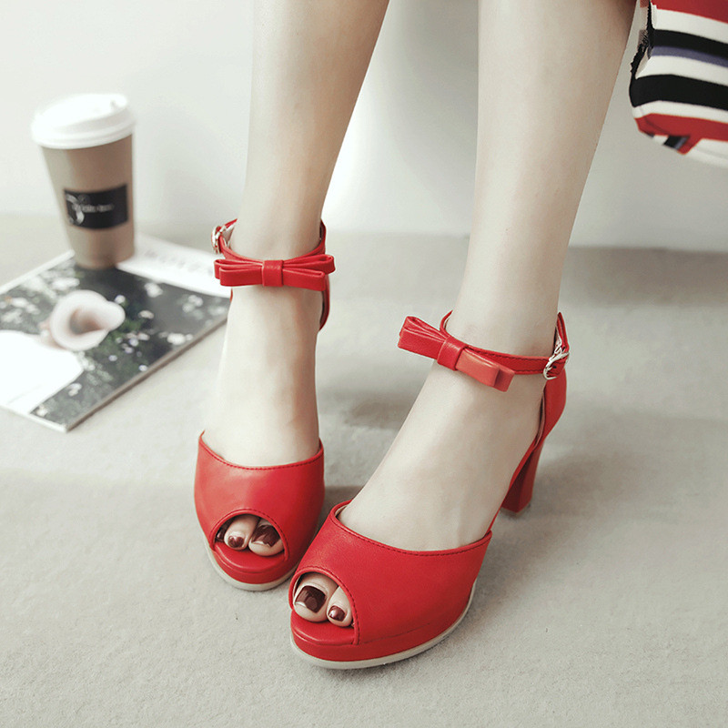 韩版小女孩公主鞋儿童高跟鞋蝴蝶结女童凉鞋夏