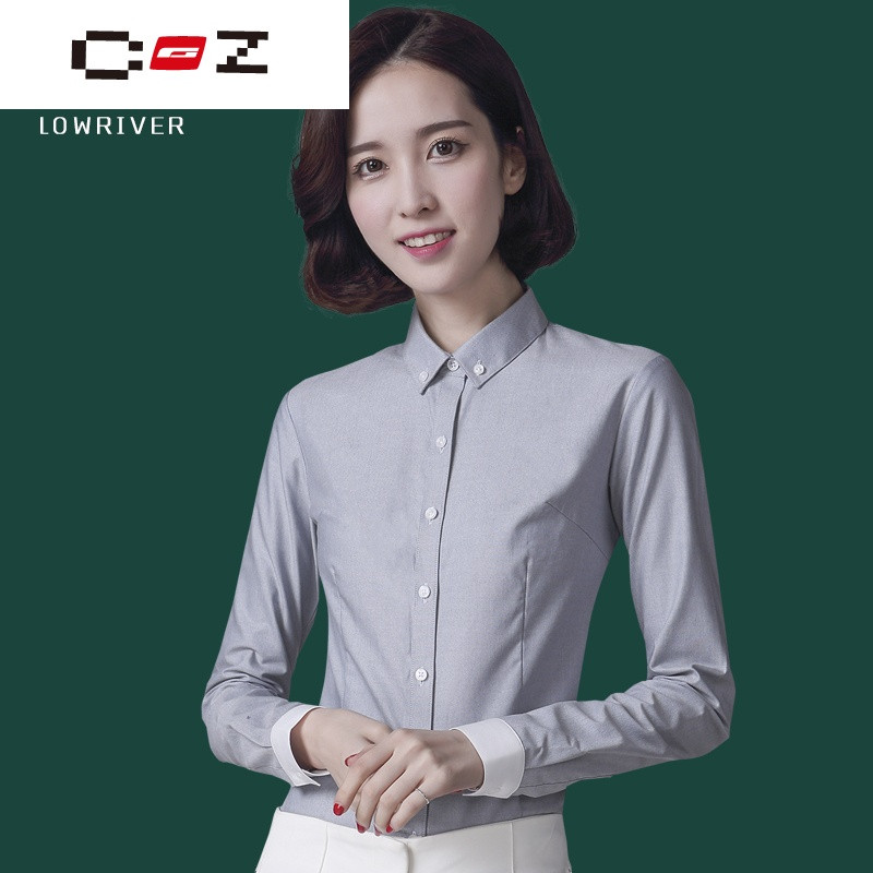 CZ潮流品牌长袖衬衫女韩范2017春装新款修身