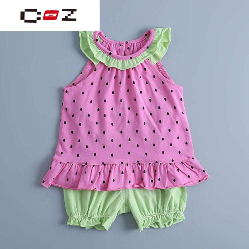 CZ潮流品牌女宝宝夏装婴儿衣服套装0-1-2-3岁