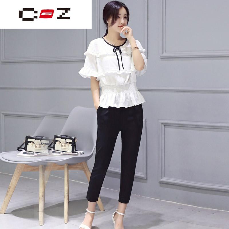 CZ潮流品牌夏季新款女装两件套时尚 名媛气质