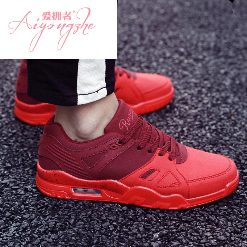 百丽香奈运动鞋男鞋冬季情侣休闲鞋增高气垫跑