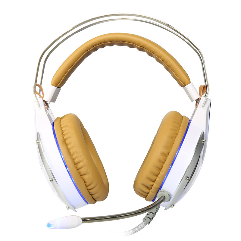 西伯利亚xiberiax11头戴式电脑耳麦发光震动电竞游戏耳机苹果白