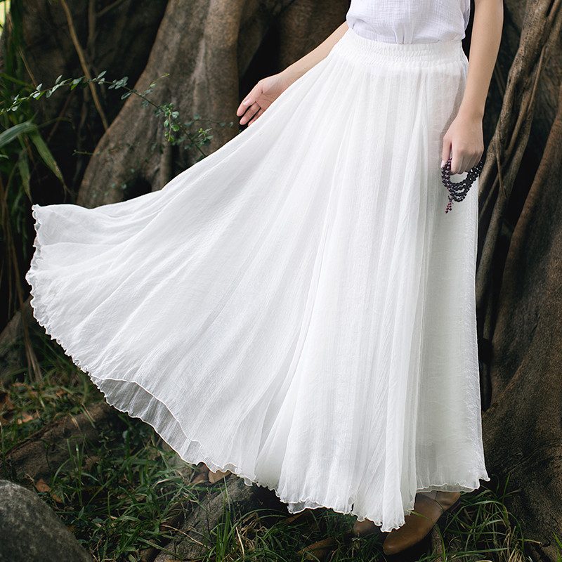 白色网纱半身裙