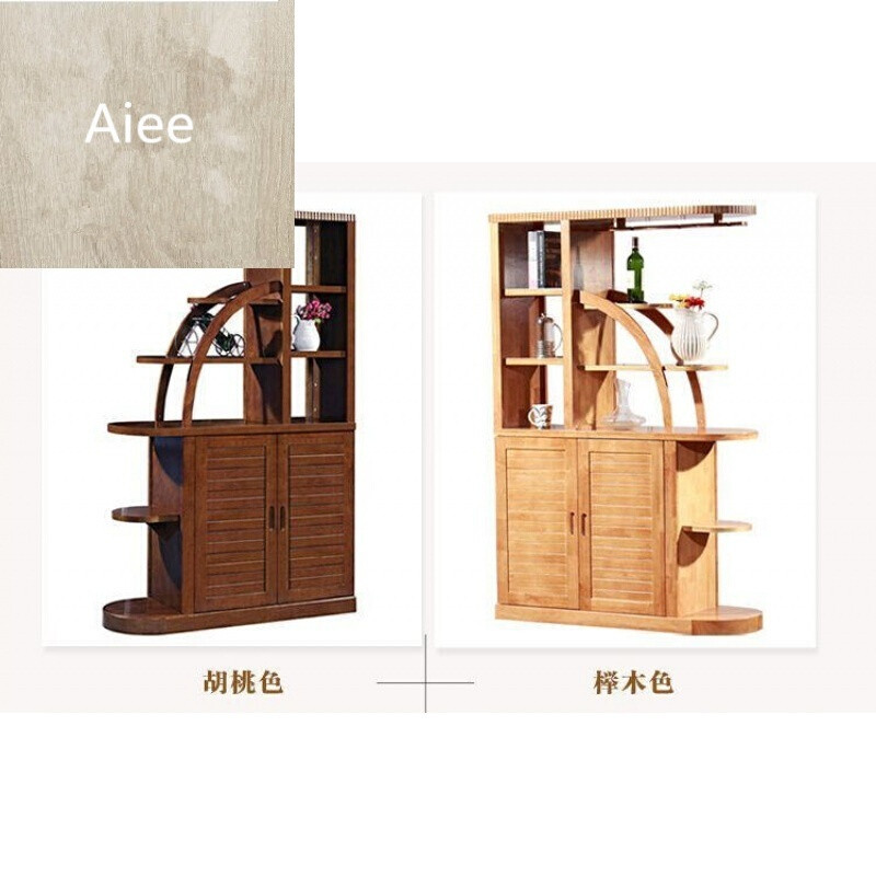 aiee屏风柜实木间厅柜门厅柜鞋柜酒柜装饰柜海棠色榉木色胡桃色1.